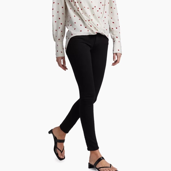 NWT rag bone Cate Mid-Rise Ankle Skinny Jeans in Black MSRP $198